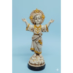 Divine Child Jesus with Halo – Elegant Gold-Accented Religious Figurine