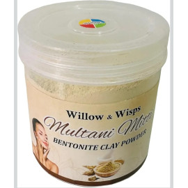 Willow & Wips Multani Mitti Bentonite Clay Powder  Natural and Herbal Face Pack Powder