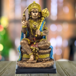 Welno,  Lord Bajrangbali God Murti Figurine Religious Pooja items and Murti for Mandir Decorative Showpiece