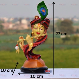 Welno Big Size Lord Krishna with Murli Idol God Krishna Decorative Showpiece