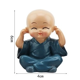  Welno, Little Cute Chinese Kungfu Monk Resin (Peacefull Monk)