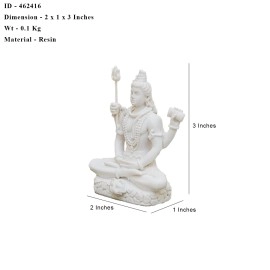  Welno Lord Shiva Statue Bholenath Murti Shivji Murti for Car Dashboard Gift Decorative Showpiece 