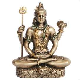  Bronze Lord Shiva Statue for Home Temple and Puja Mandir I Home Temple Decoration Items I god Idols for Home Temple I Shiva Statue 