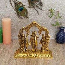 Welno, Metal Ram Darbar Statue Showpiece Set for Home Temple Decorative