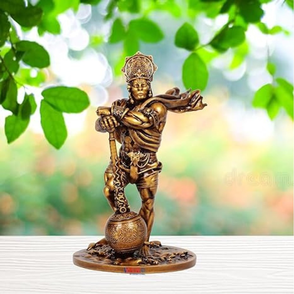 Welno Premium Car Dashboard Resin Bahubali Hanuman Idol Home Decor Item Hanuman Murti Statue for Desk Gift